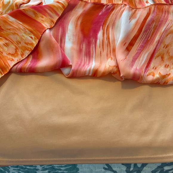 Mel & Jo Sleeveless Orange and White Top - Picture 6 of 8